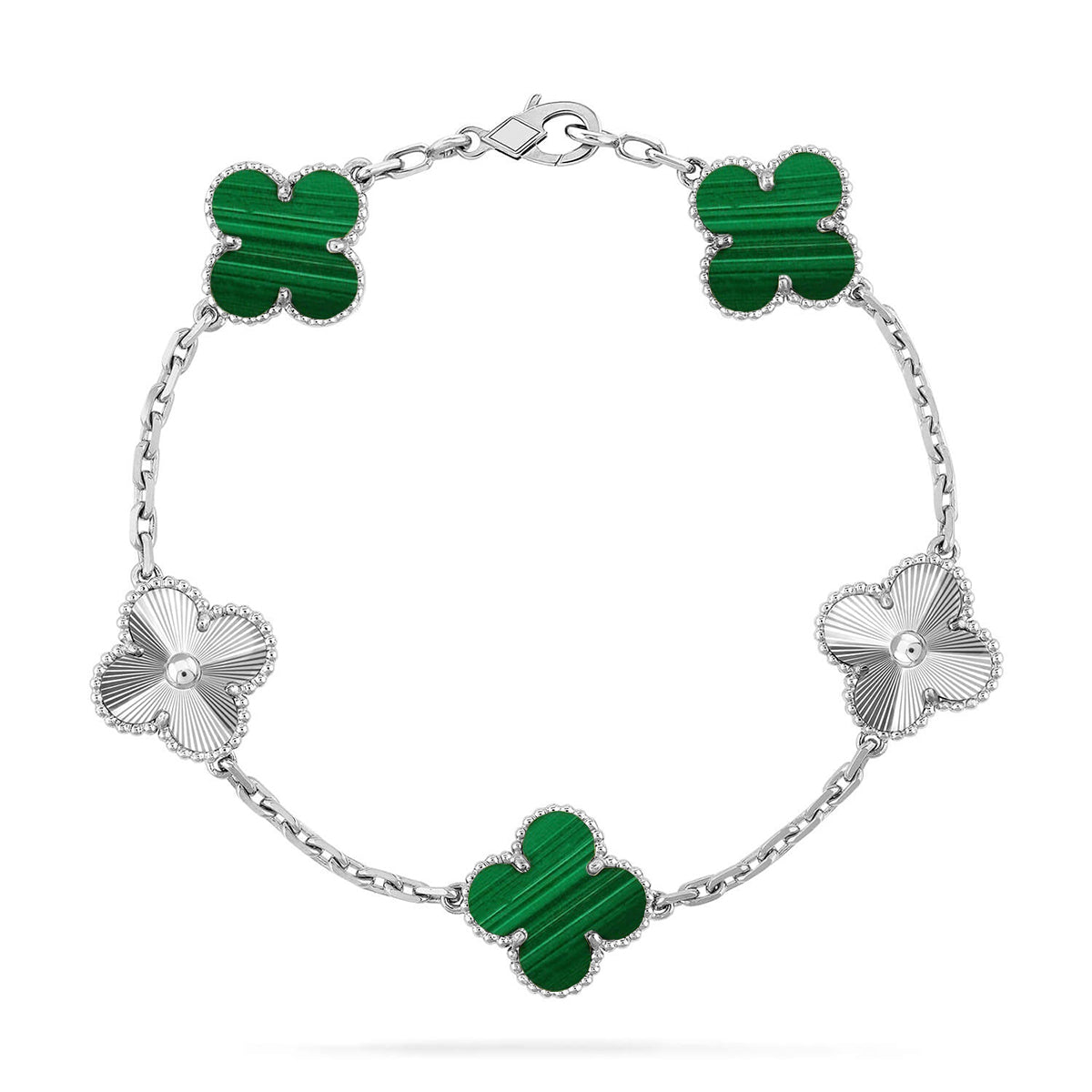 [Loco]New  CLOVER 5 MOTIF MALACHITE BRACELET COLLECTION