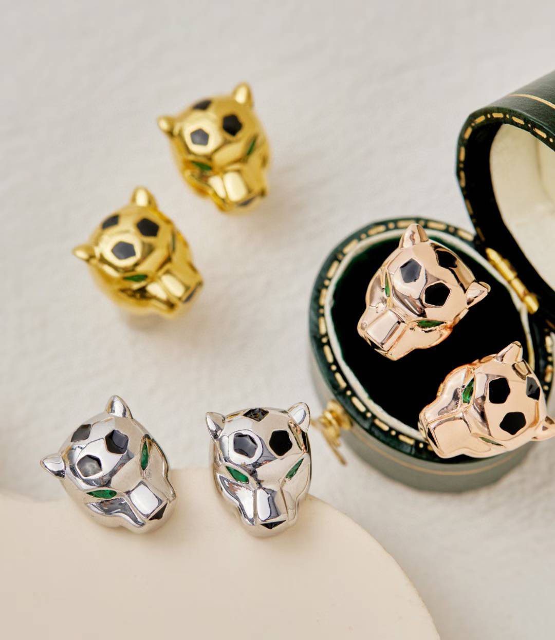 [Loco] CHRRTAH-PRINT STUD EARRINGS, THREE COLORS