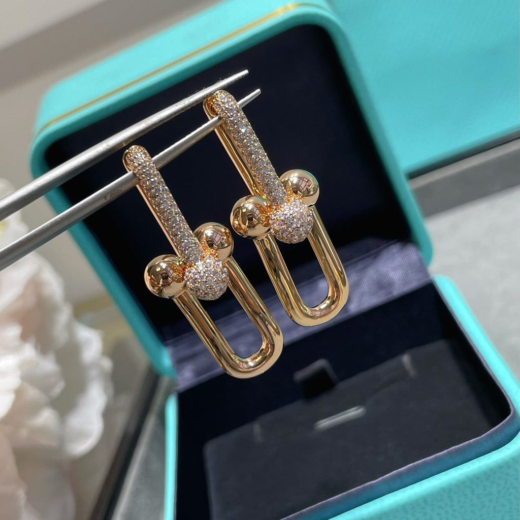 [Loco ] TF U-shaped diamond earrings