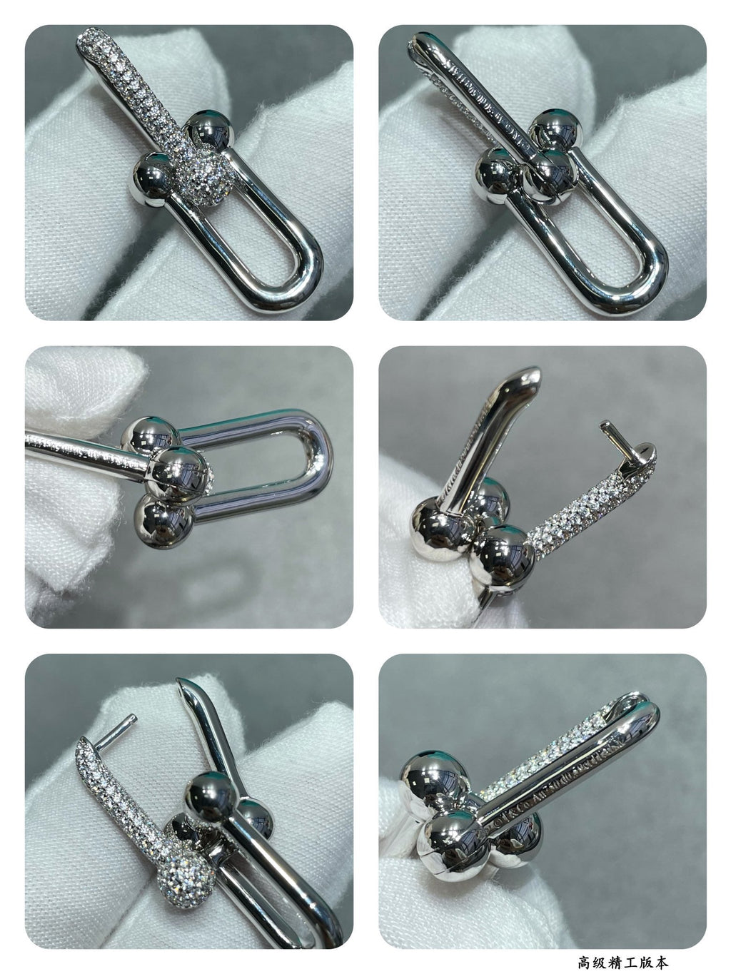 [Loco ] TF U-shaped diamond earrings