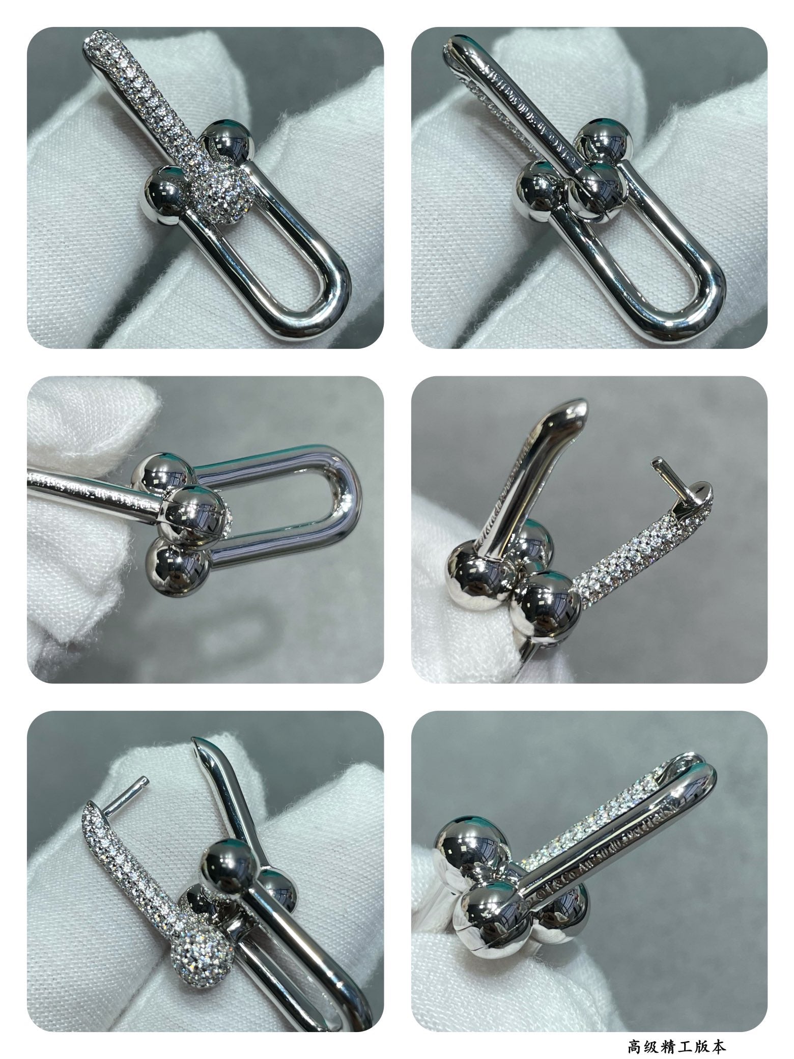 [Loco ] TF U-shaped diamond earrings