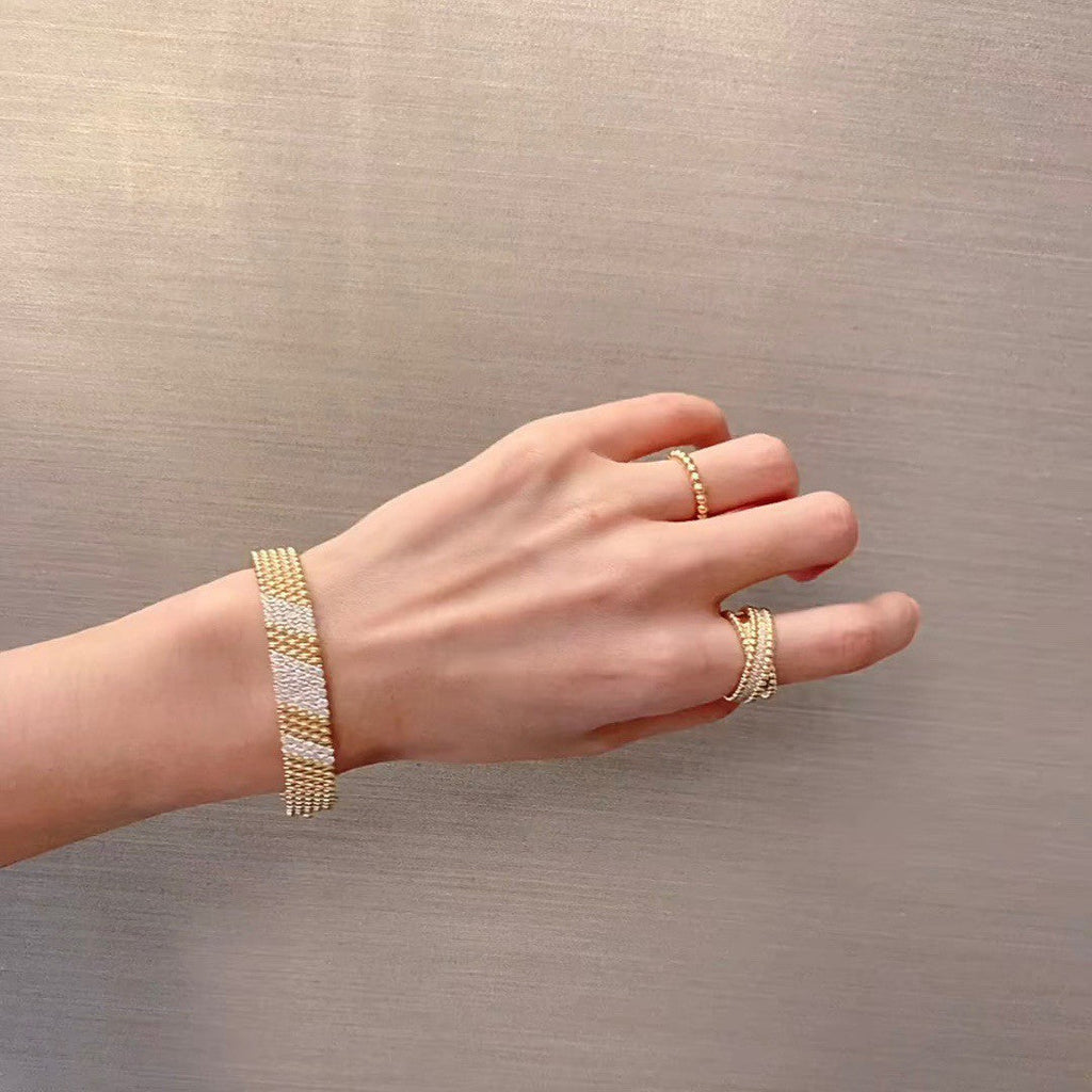 [Loco ]  PERLEE DIAMOND BRACELET ,5-ROW DIAMOND-SET DESIGN
