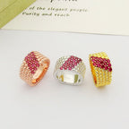[Loco ]  PERLEE DIAMOND RING ,5-ROW DIAMOND-SET DESIGN