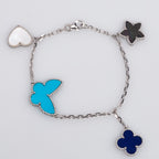 ¡®Loco¡¯LUCKY SPRING SILVER BRACELET 4 MOTIF