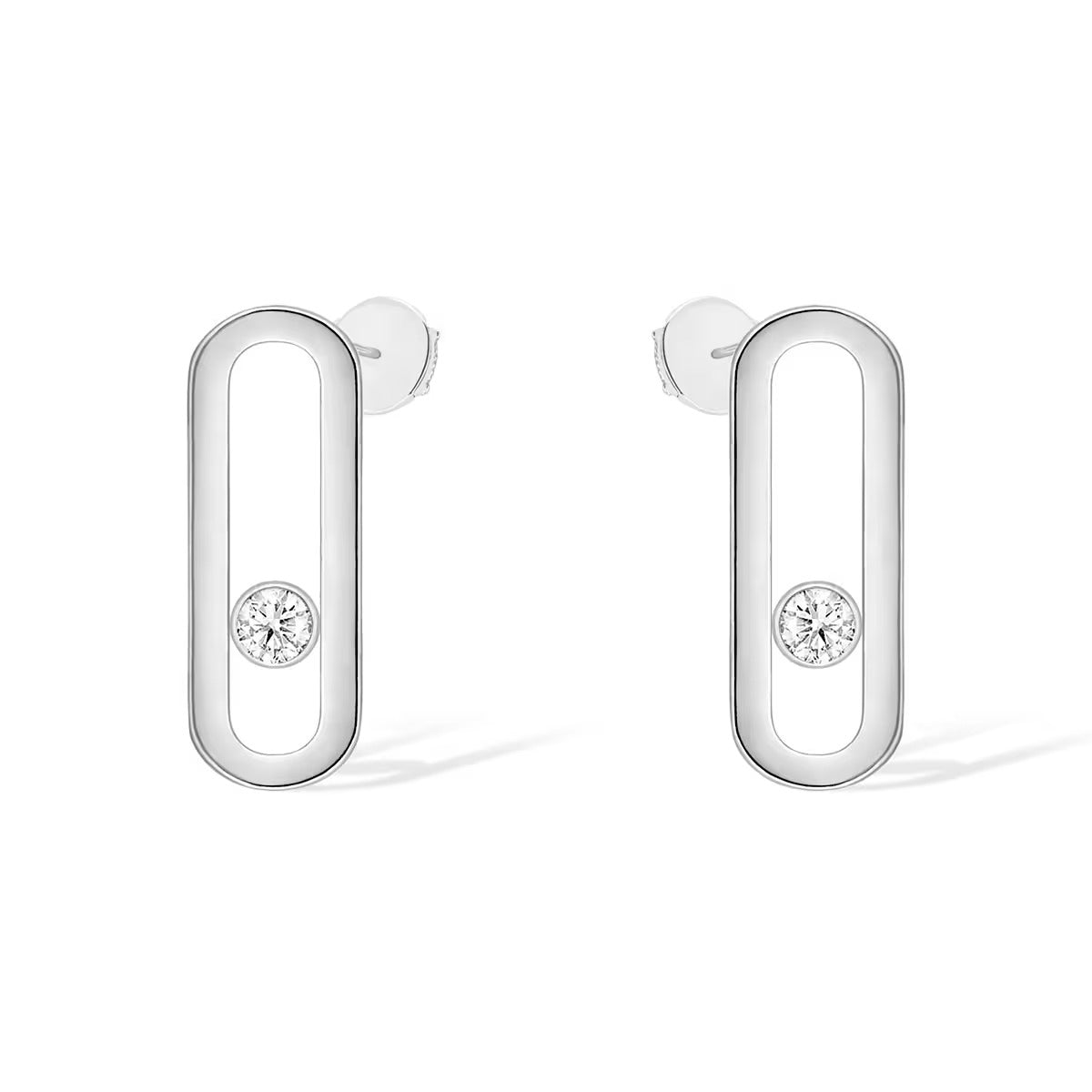 [Loco jewelrys]MOVE UNO SMALL 1 DIAMOND EARRINGS
