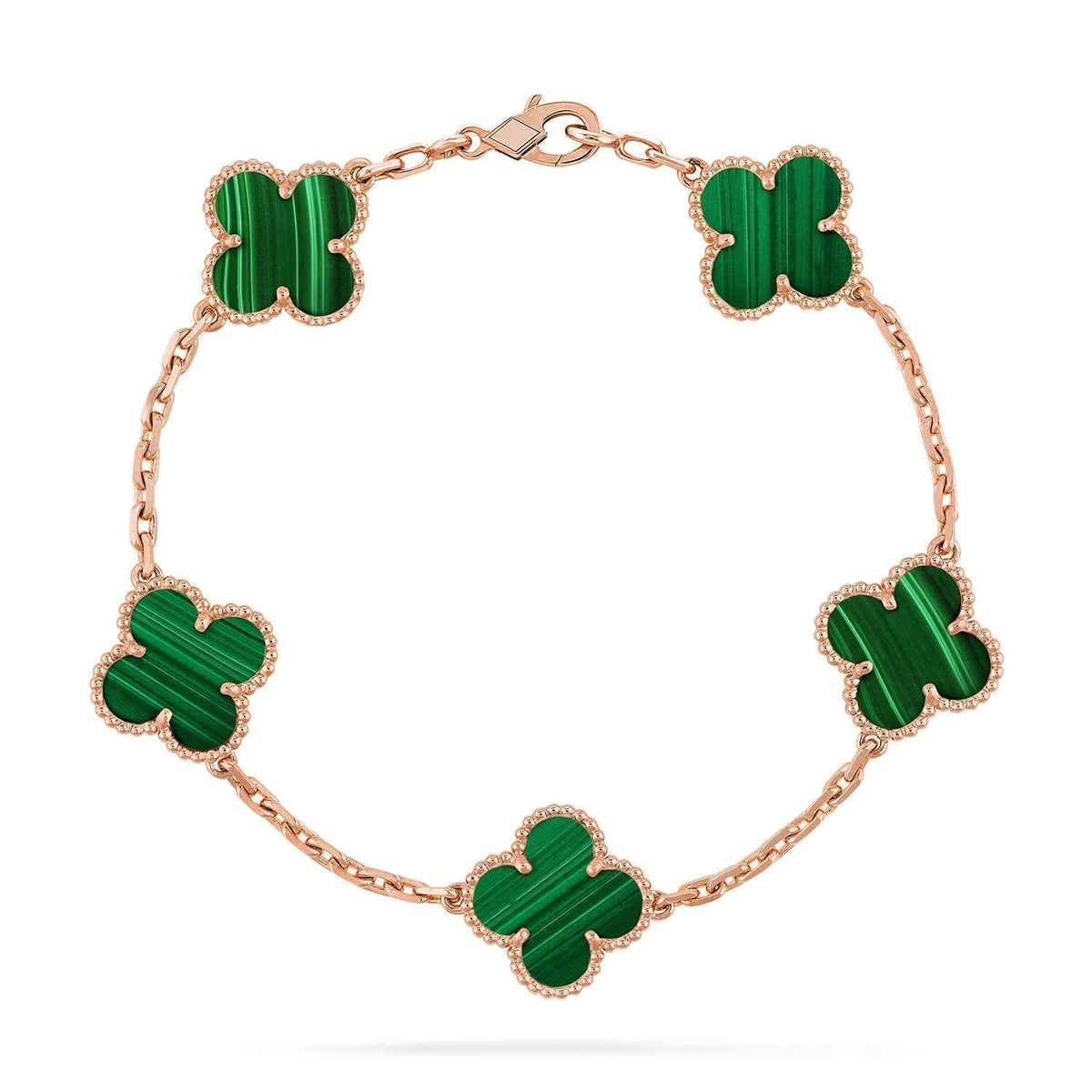[Loco]New  CLOVER 5 MOTIF MALACHITE BRACELET COLLECTION