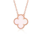 ¡®Loco¡¯CLOVER 15MM PINK MOTHER-OF-PEARL SINGLE FLOWER NECKLACE