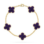 [Loco]New CLOVER 5 MOTIF PURPLE STRIPES BRACELET COLLECTION