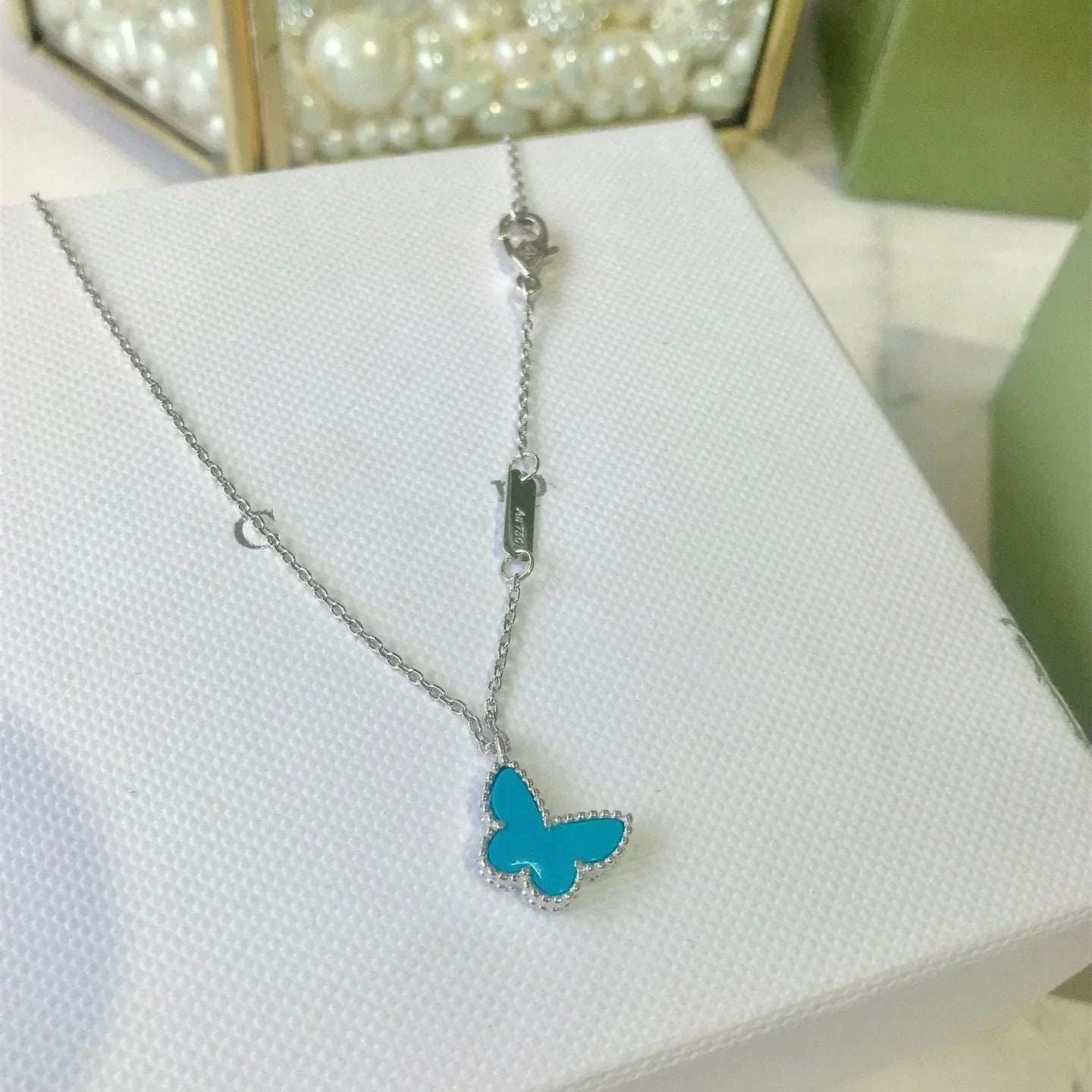 ¡®Loco¡¯BUTTERFLY TURQUOISE BUTTERFLY BRACELET SILVER