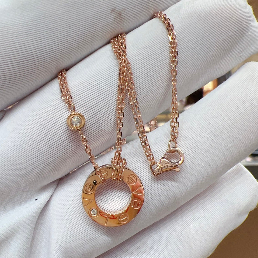 ¡®Loco¡¯LOVE NECKLACE 16MM 2 DIAMONDS