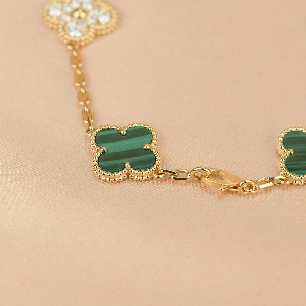 [Loco]New  CLOVER 5 MOTIF MALACHITE BRACELET COLLECTION