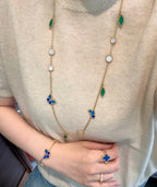 [Loco JURI]LUCKY SPRING BUTTERFLY 15 FLOWER NECKLACE