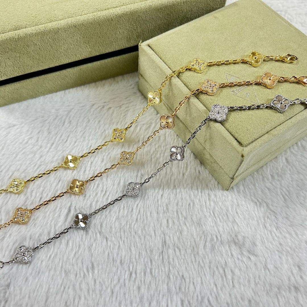 [¡®Loco¡¯]CLOVER 6 MOTIF DIAMOND LASER BRACELET