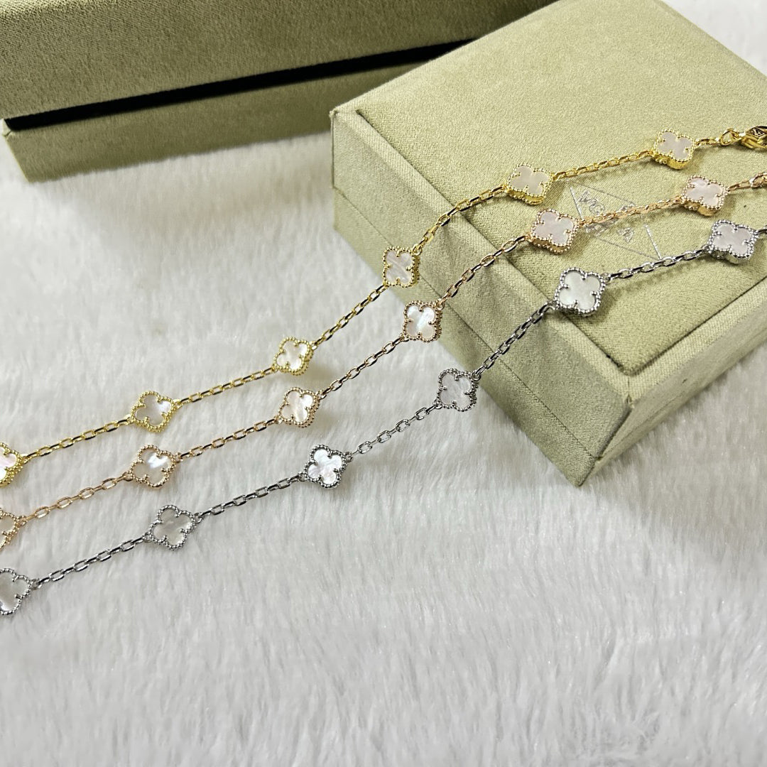 [¡®Loco¡¯]CLOVER 6 MOTIF WHITE MOP BRACELET