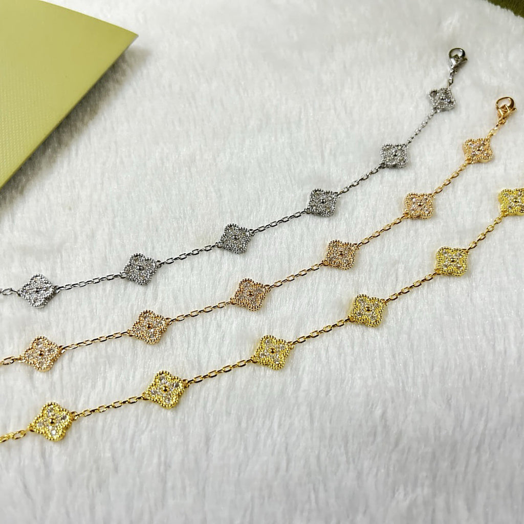 [Loco]New CLOVER 6 MOTIF DIAMOND BRACELET