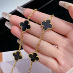 ¡®Loco¡¯CLOVER 10 MOTIFS ONYX NECKLACE