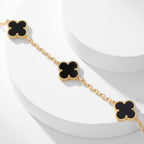 ¡®Loco¡¯CLOVER 10 MOTIFS ONYX NECKLACE