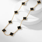 ¡®Loco¡¯CLOVER 10 MOTIFS ONYX NECKLACE