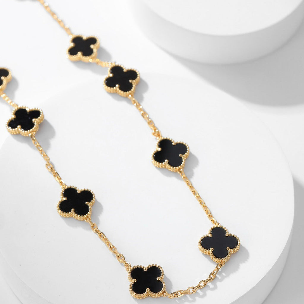 ¡®Loco¡¯CLOVER 10 MOTIFS ONYX NECKLACE
