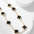 ¡®Loco¡¯CLOVER 10 MOTIFS ONYX NECKLACE
