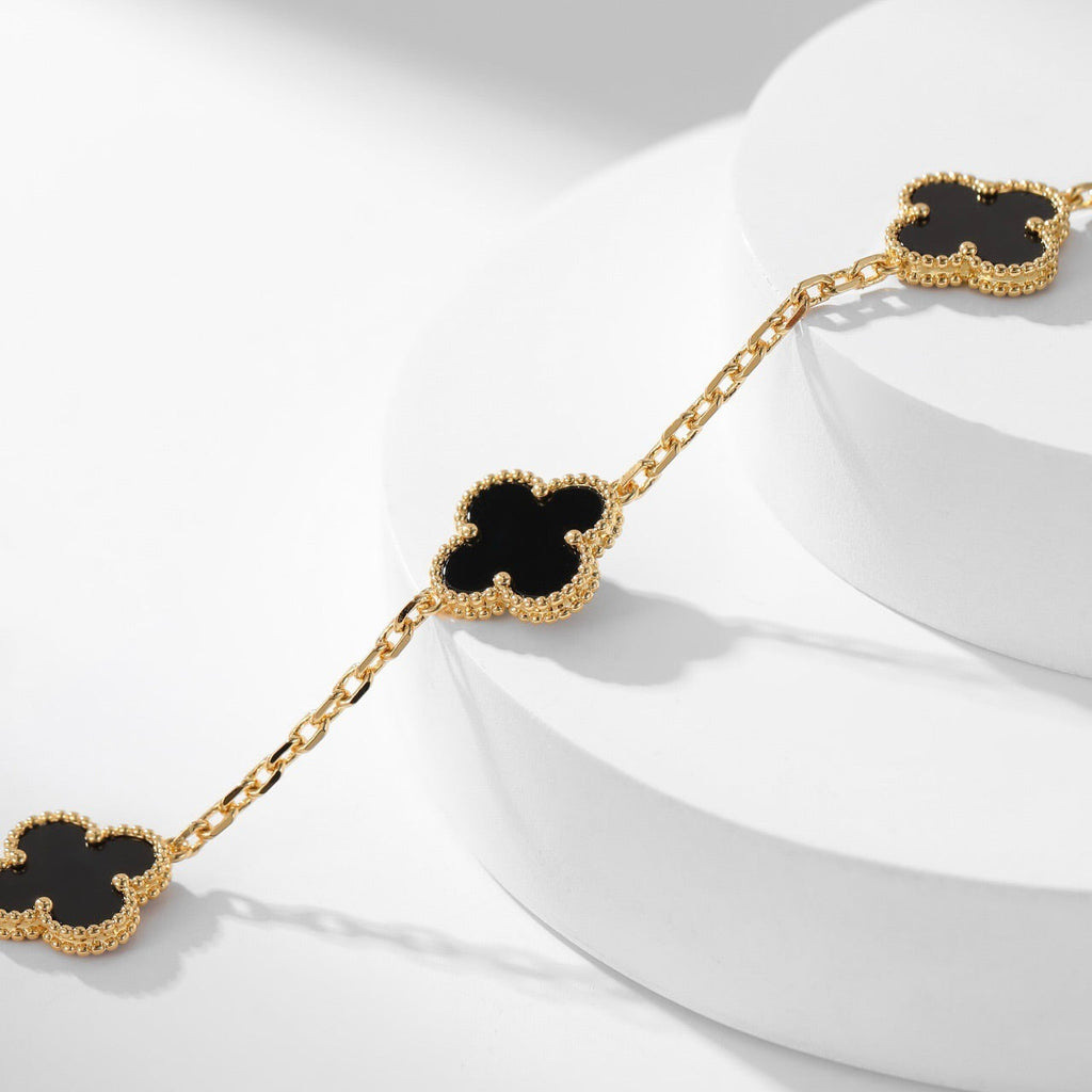 ¡®Loco¡¯CLOVER 10 MOTIFS ONYX NECKLACE