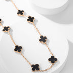¡®Loco¡¯CLOVER 10 MOTIFS ONYX NECKLACE