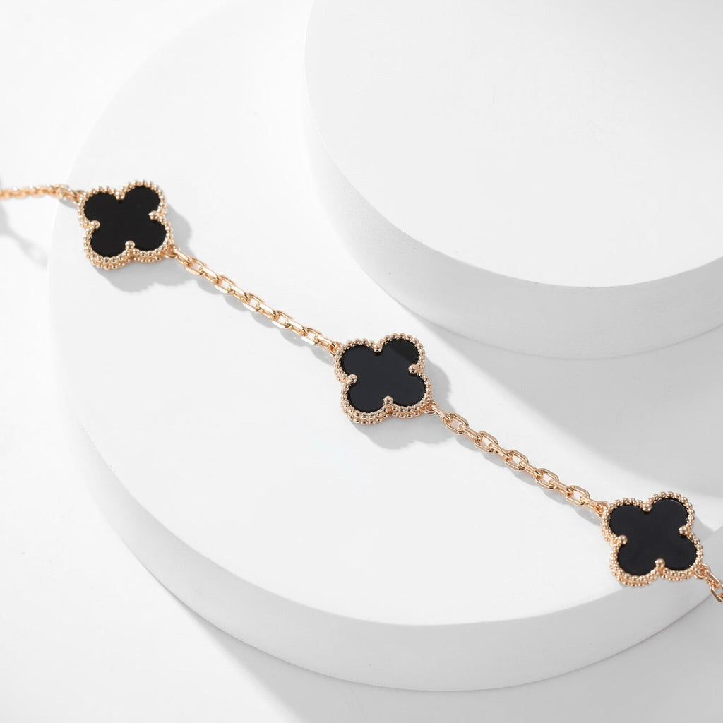 ¡®Loco¡¯CLOVER 10 MOTIFS ONYX NECKLACE