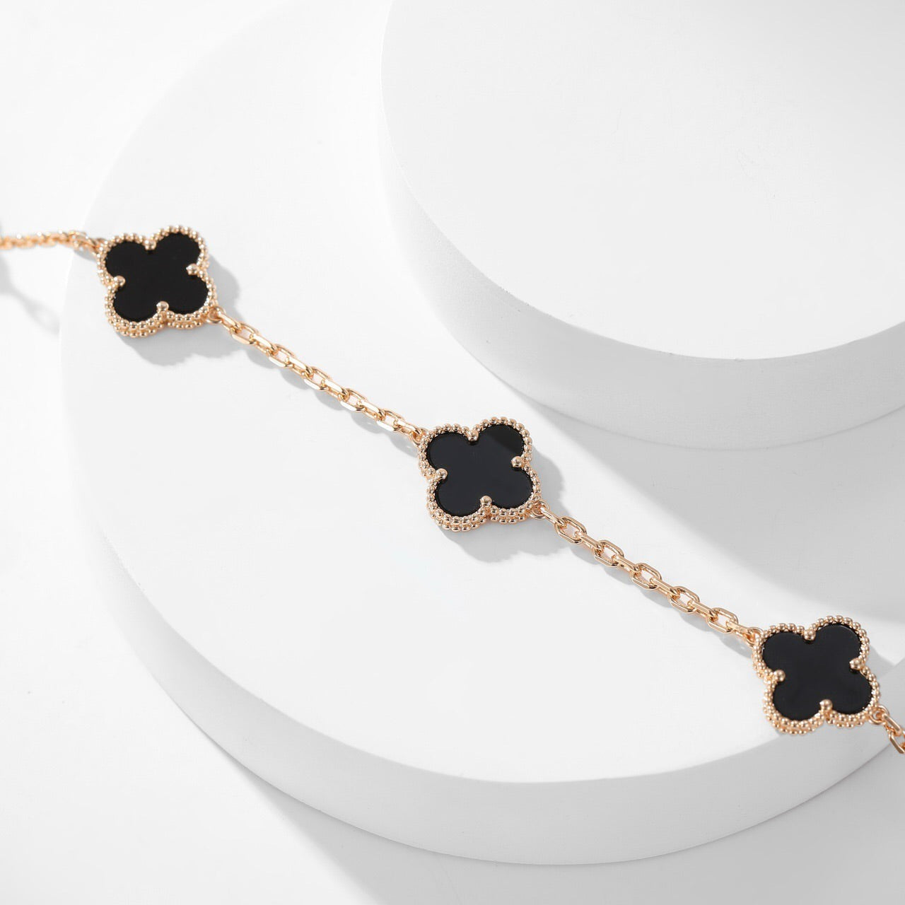 ¡®Loco¡¯CLOVER 10 MOTIFS ONYX NECKLACE