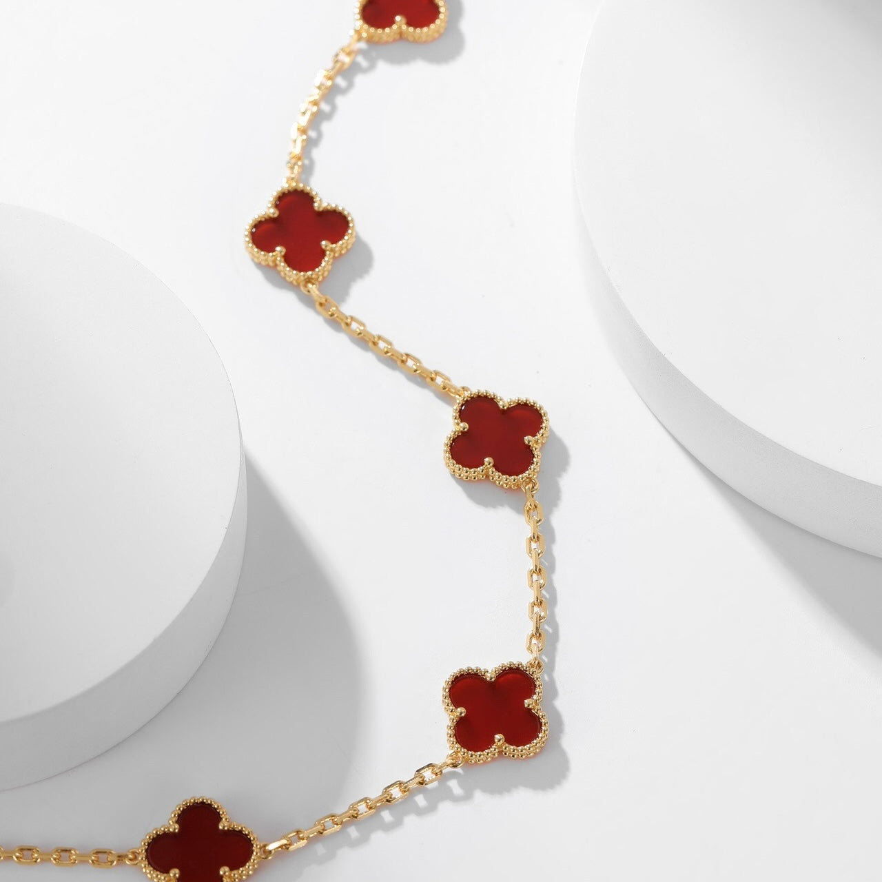 ¡®Loco¡¯CLOVER 10 MOTIFS CARNELIAN NECKLACE