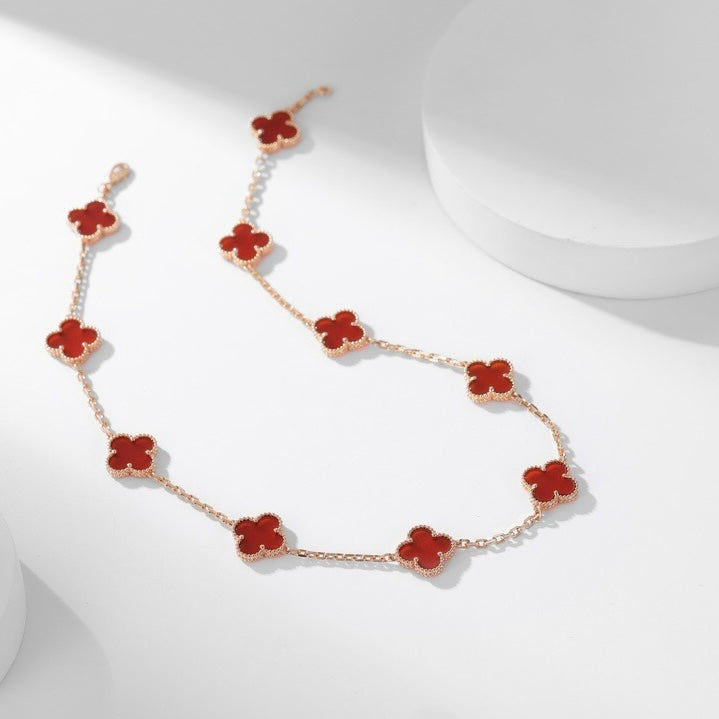 ¡®Loco¡¯CLOVER 10 MOTIFS CARNELIAN NECKLACE