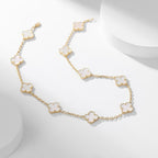 ¡®Loco¡¯CLOVER 10 MOTIFS WHITE MOTHER OF PEARL NECKLACE