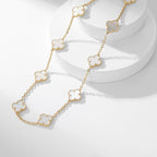 ¡®Loco¡¯CLOVER 10 MOTIFS WHITE MOTHER OF PEARL NECKLACE
