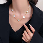 ¡®Loco¡¯CLOVER 10 MOTIFS WHITE MOTHER OF PEARL NECKLACE