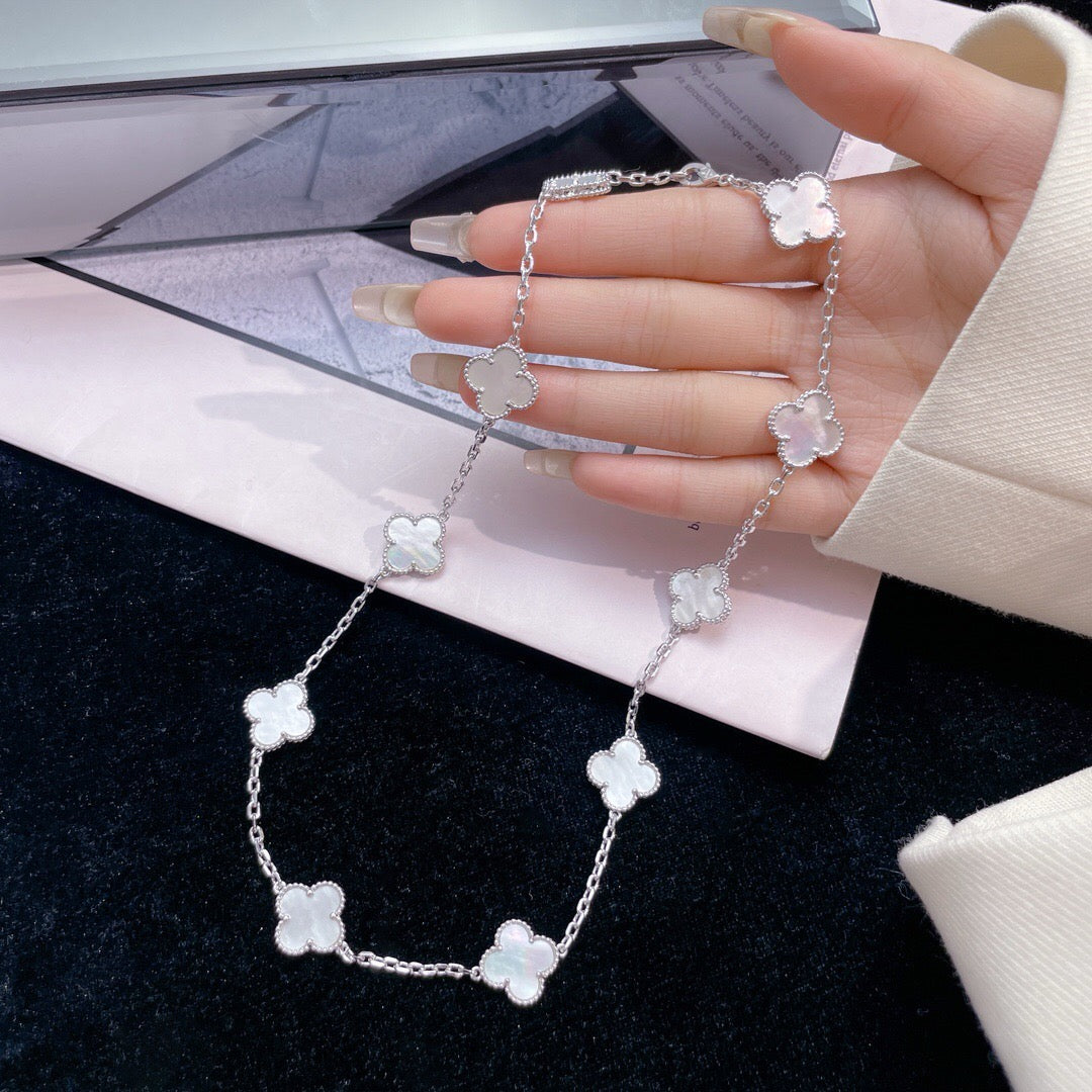 ¡®Loco¡¯CLOVER 10 MOTIFS WHITE MOTHER OF PEARL NECKLACE