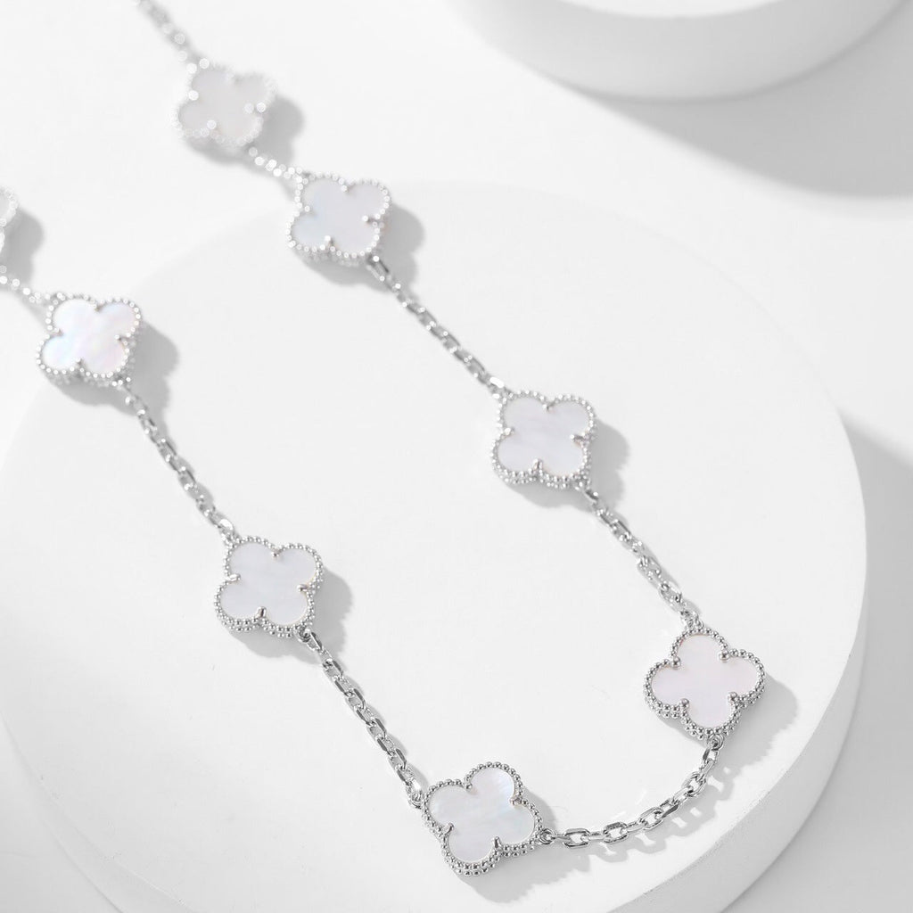 ¡®Loco¡¯CLOVER 10 MOTIFS WHITE MOTHER OF PEARL NECKLACE