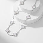 ¡®Loco¡¯CLOVER 10 MOTIFS WHITE MOTHER OF PEARL NECKLACE