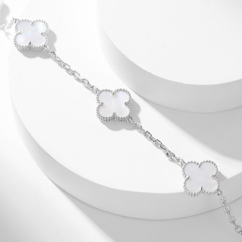 ¡®Loco¡¯CLOVER 10 MOTIFS WHITE MOTHER OF PEARL NECKLACE