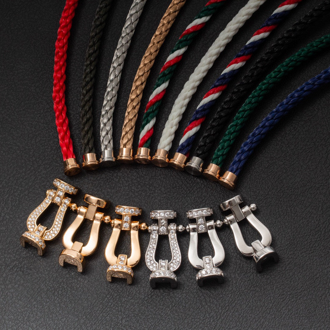 ¡®Loco¡¯FORCE LARGE HORSESHOE FULL DIAMOND BRACELET SILVER