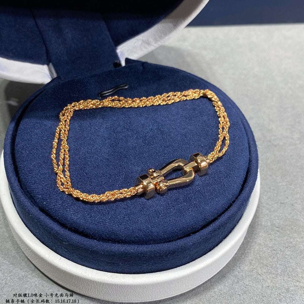 ¡®Loco¡¯FORCE SMALL HORSESHOE  DIAMOND CHAIN ROPE BRACELET
