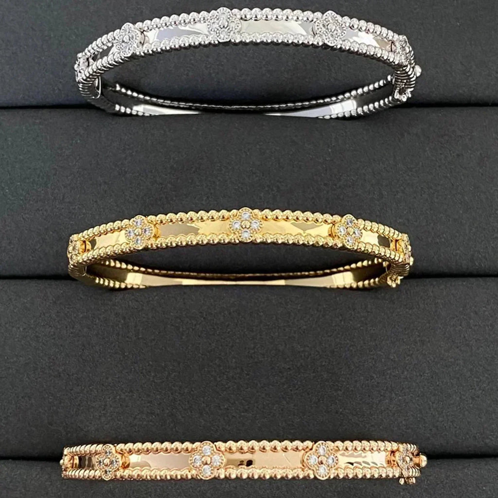 ¡®Loco¡¯CLOVER BRACELET 4MM DIAMONDS