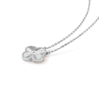 ¡®Loco¡¯CLOVER 15MM LASER NECKLACE SILVER