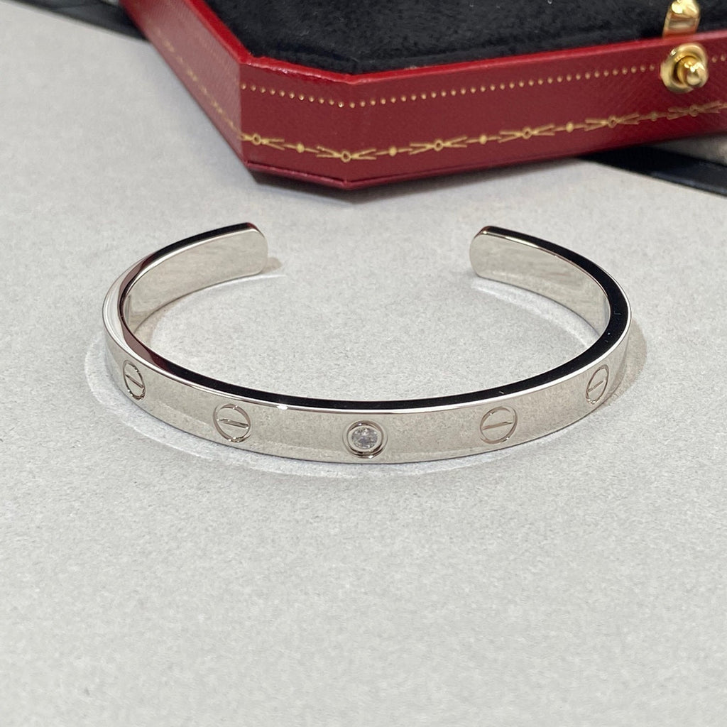 ¡®Loco¡¯LOVE BRACELET 6.1MM 1 DIAMOND OPEN CUFF