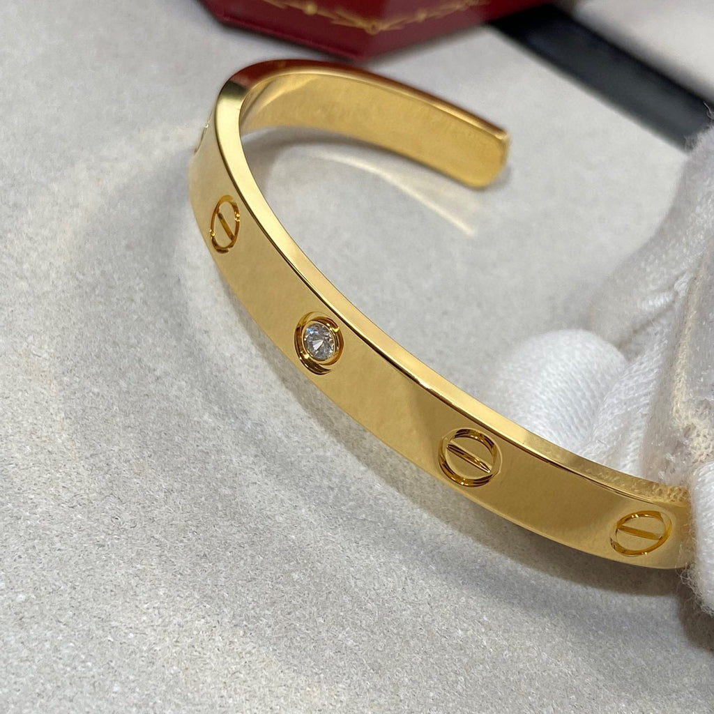 ¡®Loco¡¯LOVE BRACELET 6.1MM 1 DIAMOND OPEN CUFF