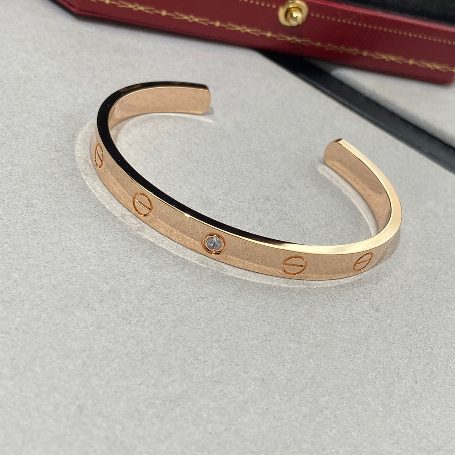 ¡®Loco¡¯LOVE BRACELET 6.1MM 1 DIAMOND OPEN CUFF