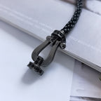 ¡®Loco¡¯FORCE LARGE SERIES HORSESHOE BLACK SAMURAI BRACELET