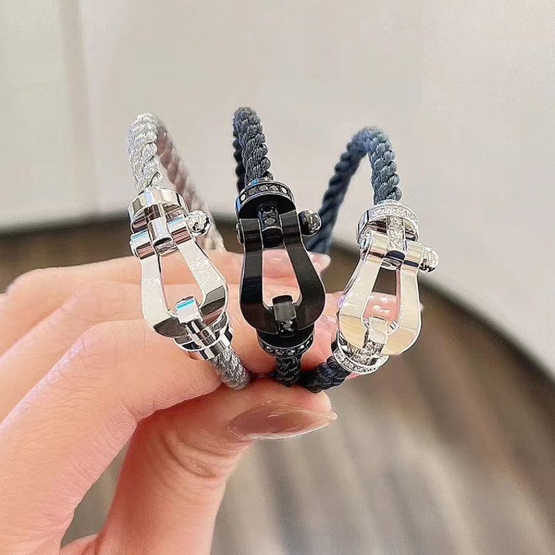¡®Loco¡¯FORCE LARGE HORSESHOE FULL DIAMOND BRACELET GOLD