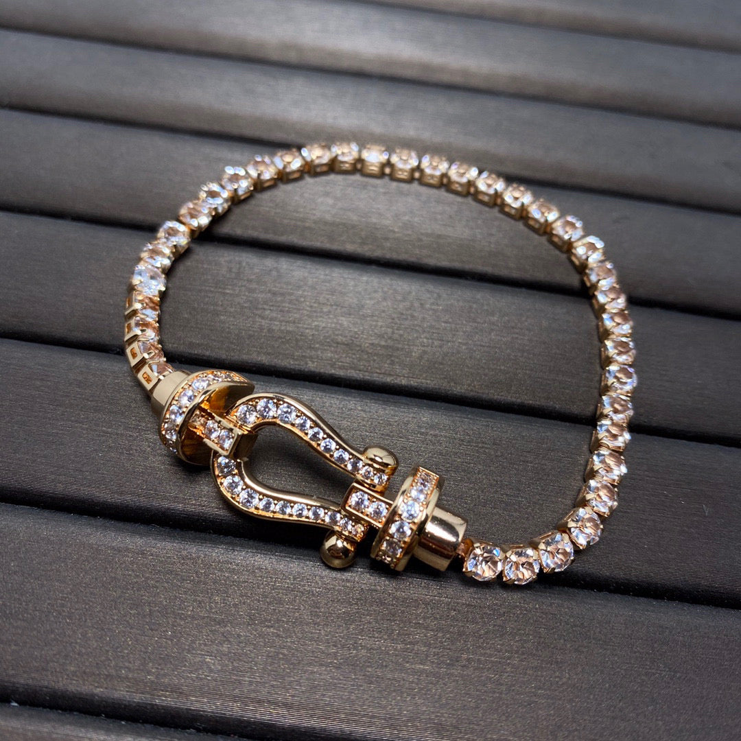 ¡®Loco¡¯FORCE  LARGE HORSESHOE FULL DIAMOND TENNIS BRACELET