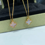 ¡®Loco¡¯CLOVER 15MM PINK MOTHER-OF-PEARL SINGLE FLOWER NECKLACE