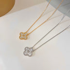 ¡®Loco¡¯CLOVER 15MM DIAMOND SINGLE FLOWER NECKLACE