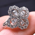 ¡®Loco¡¯LOOP RING FULL MOTIF DIAMOND 16MM SILVE